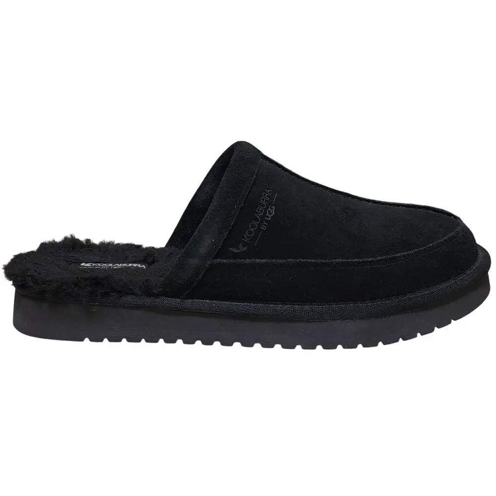 Koolaburra by UGG Men Bordon Scuff Mule Slippers Size US 9 Black Suede